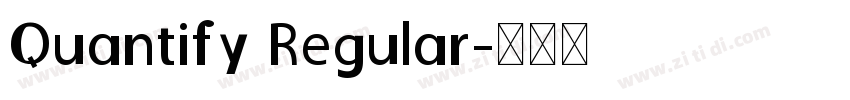Quantify Regular字体转换